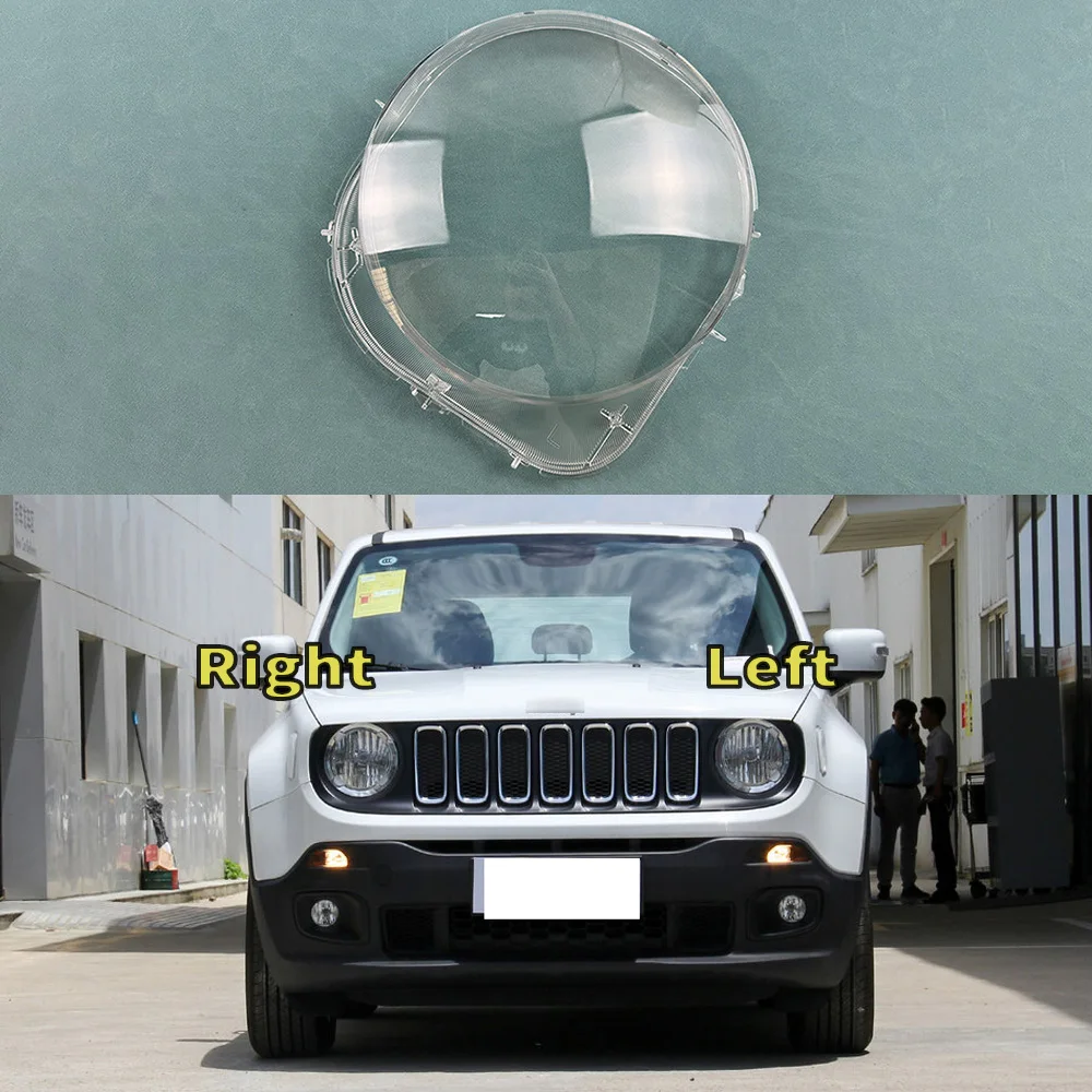 

For Jeep Renegade 2016-2021 Transparent Headlamp Shell Lampmask Lamp Shade Headlight Cover Replace The Original Lampshade