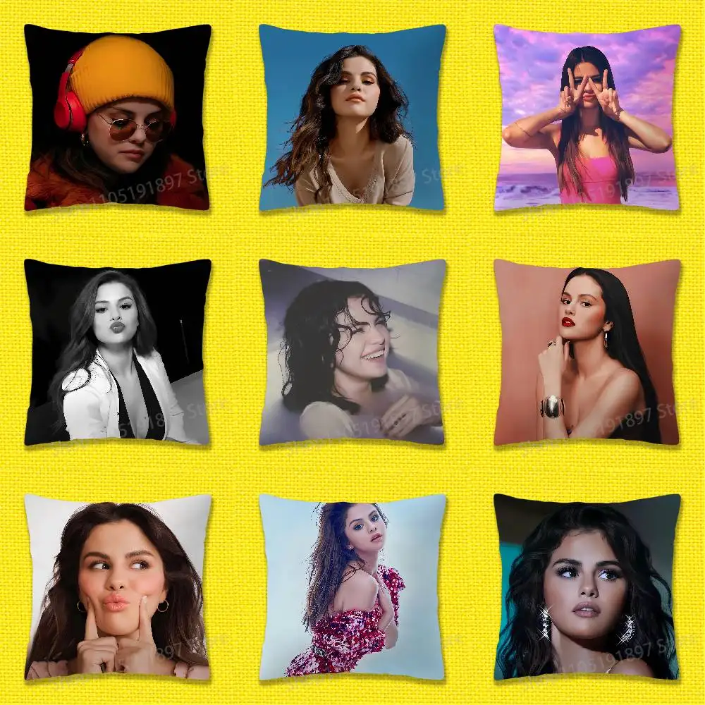 

Actress Singer S-Selena Gomez Throw Pillow Case For 45*45cm 40cm 30cm 50cm 55cm Square Home Pillowcase Case