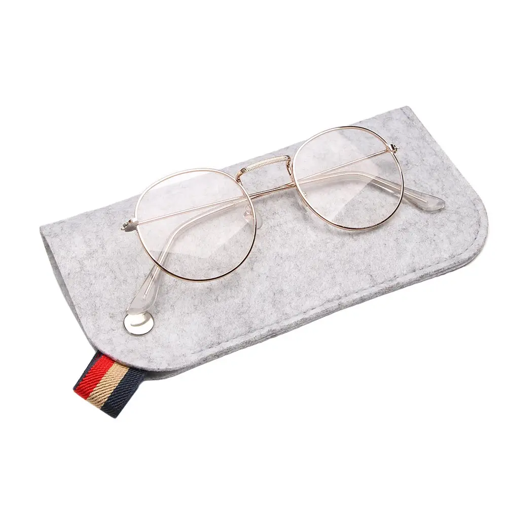 2024 New Unisex Fashion Felt Sunglasses Storage Bags For Men Women Colorful Candy Eyeglasses Box Soft Bag Accessoires