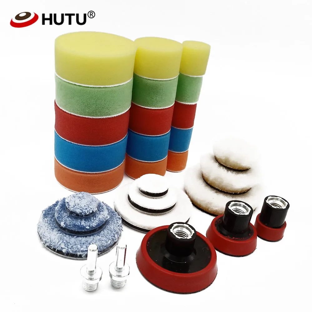 hutu-29pcs-mini-buffing-polishing-pads-kit-1inch-2inch-3inch-wool-pad-waxing-sponge-for-car-detail-polisher-tools
