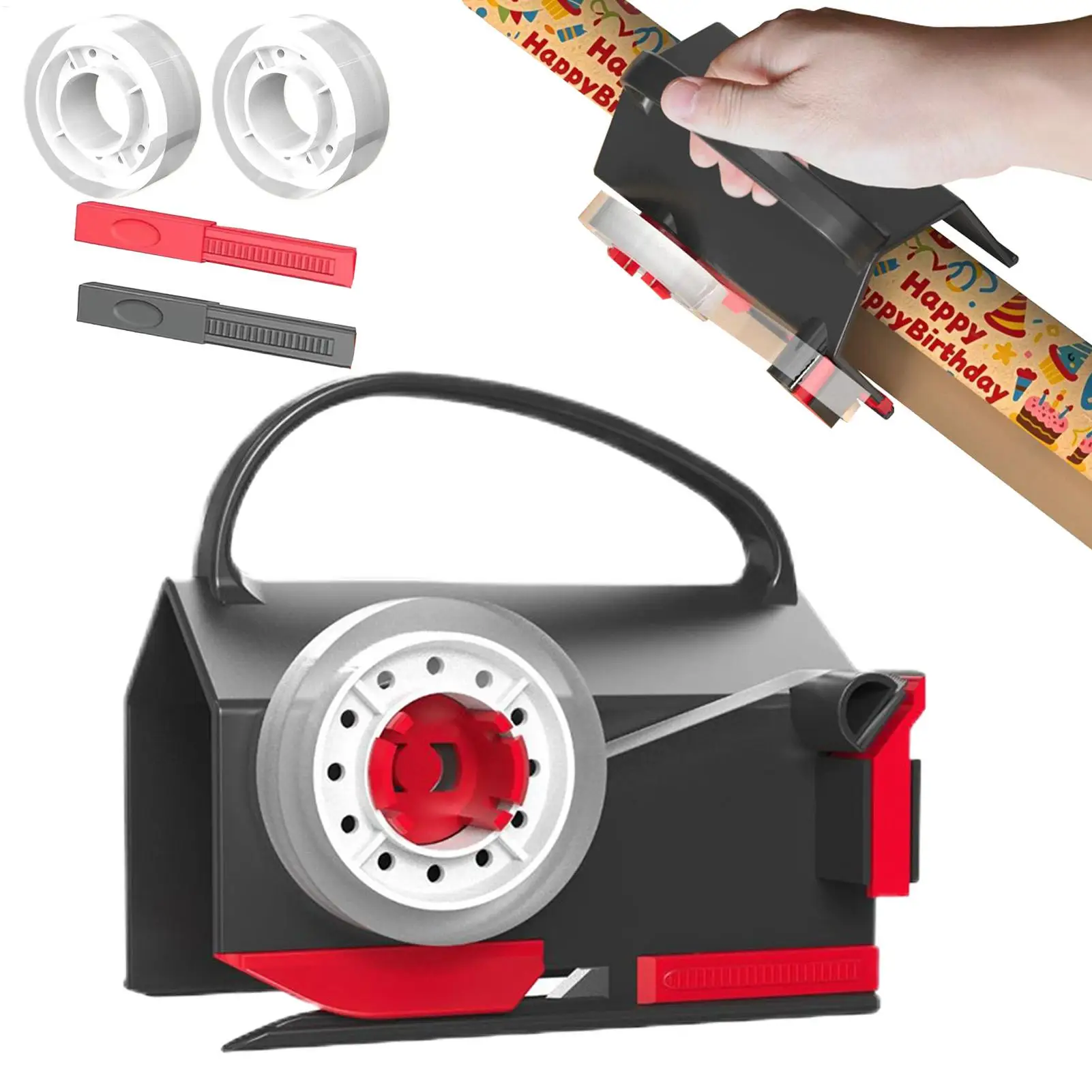 التفاف الورق القاطع لفة الورق القاطع مع مقبض هدية عيد الميلاد التفاف أداة الحرفية سكرابوكينغ طالب المعلم مكتب التموين