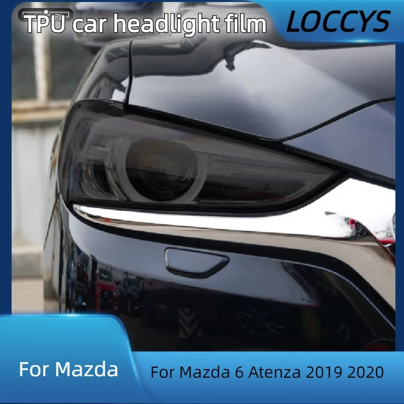 

For Mazda 6 Atenza 2019 2020 Car Headlight Protection Tint Film Smoke Black Transparent TPU Sticker Accessories