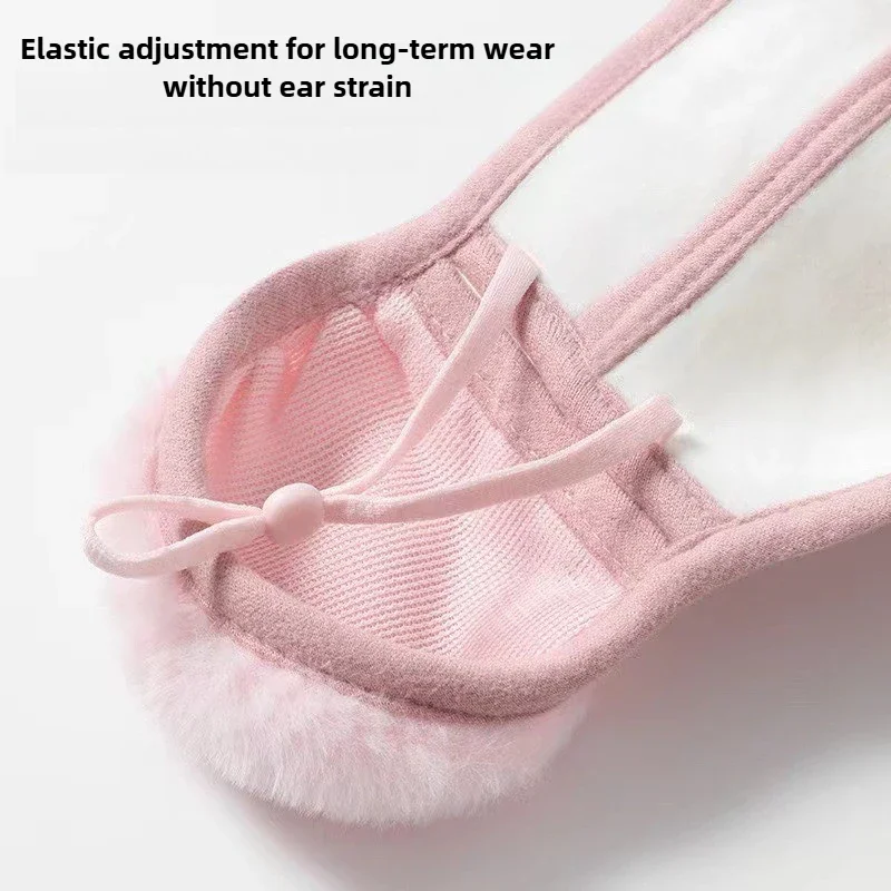 Protección auditiva masculina y femenina de invierno 2 en 1 bolsa elástica de protección facial y fría máscara de montar a prueba de viento terciopelo agradable para la piel