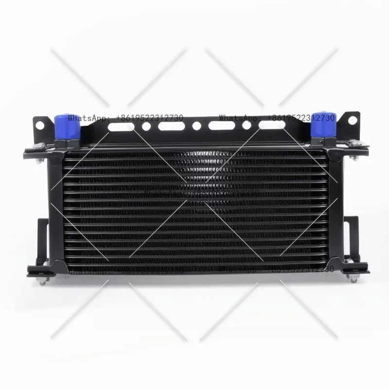 Universal Oil Cooler 16 Rows 10AN High Quality Car Engine Cooling System Transmission Oil Cooler Kit with Bracket Black