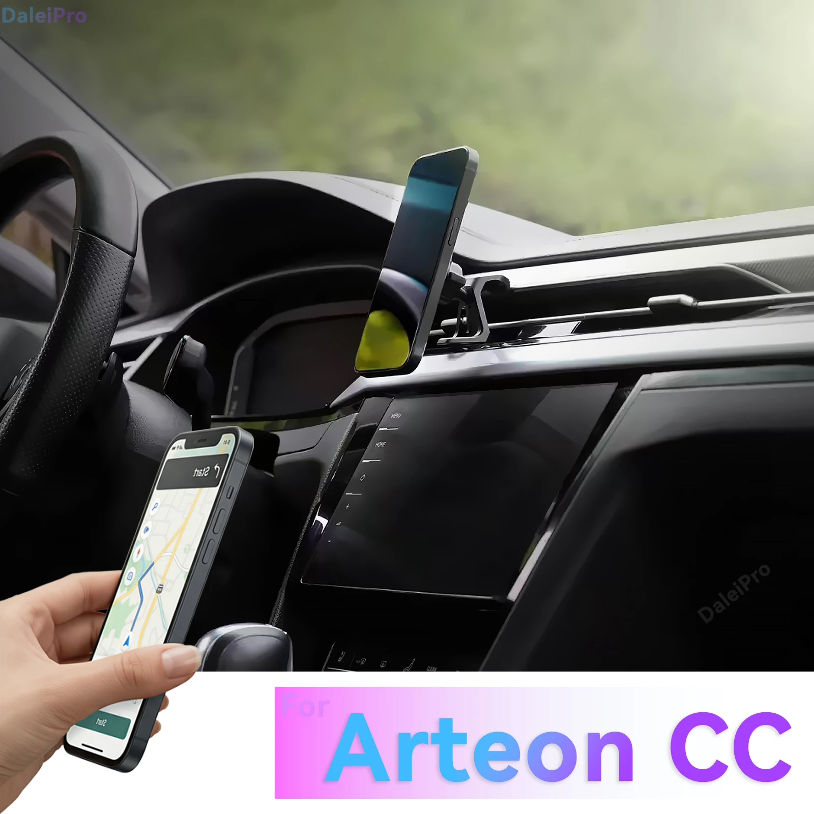 LHD RHD for Volkswagen Arteon CC 2020 2021 2022 2023 2024 Car Phone Holder, Vehicle-Specific Replaceable Dashboard Phone Base