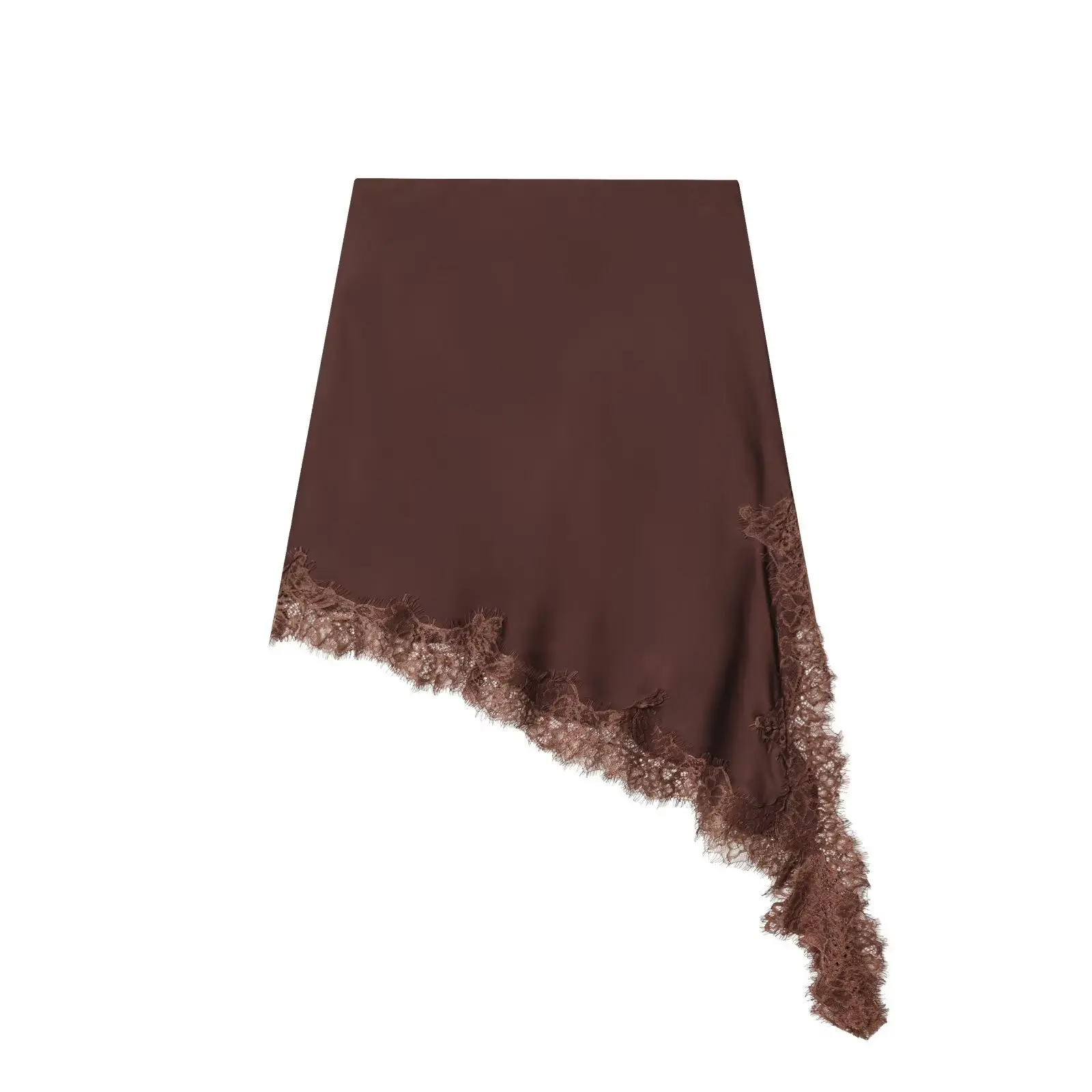 

Женская модная простая асимметричная юбка с кружевом LC5C