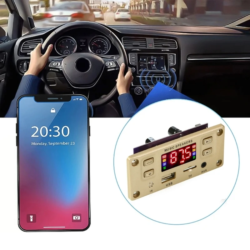 100W Amplifier Wireless MP3 WAV Decoders Board 24V Car USB MP3 Player Handsfree