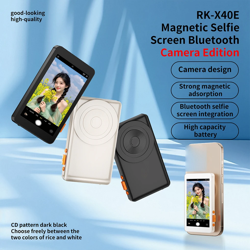 

RX-X40E Smartphone Wireless Magnetic Monitor Screen For iPhone Android Live Stream Video Recording [Camera Edition]