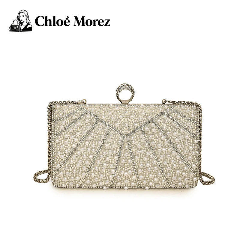 

Pearl Handbag, Women's Chain Crossbody Box, Trendy Bag