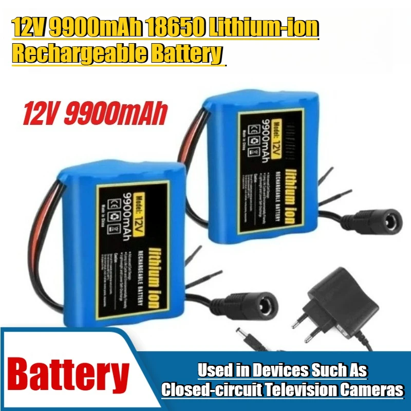 

12V 9900mAh 18650 Lithium-ion Rechargeable Battery Used in Devices Such As Closed-circuit Television Cameras