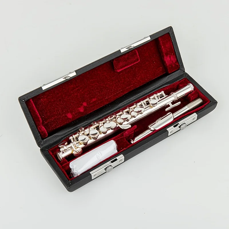 

Высококачественная профессиональная флейта пикколо для джаза - корпус из никелированной меди, ключ С, с жестким футляром - идеально для начинающих