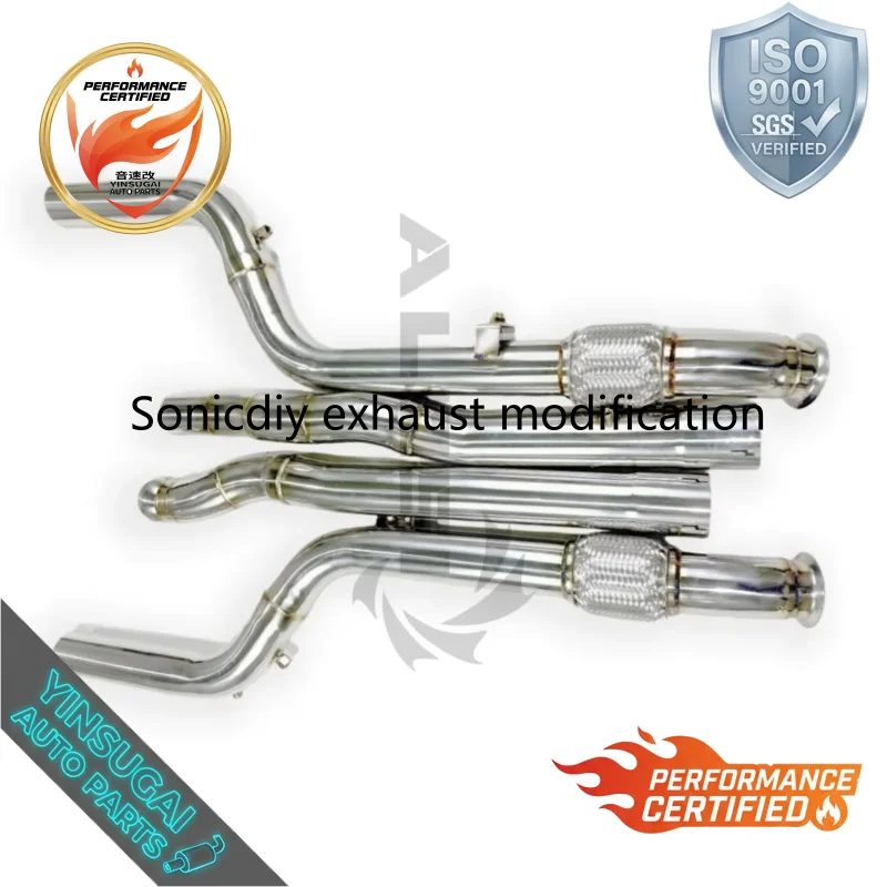 Cuski High Performance Equal Length SS304 Downpipe For Mercedes C43 GLC43 AMG 3.0T 2020-2023