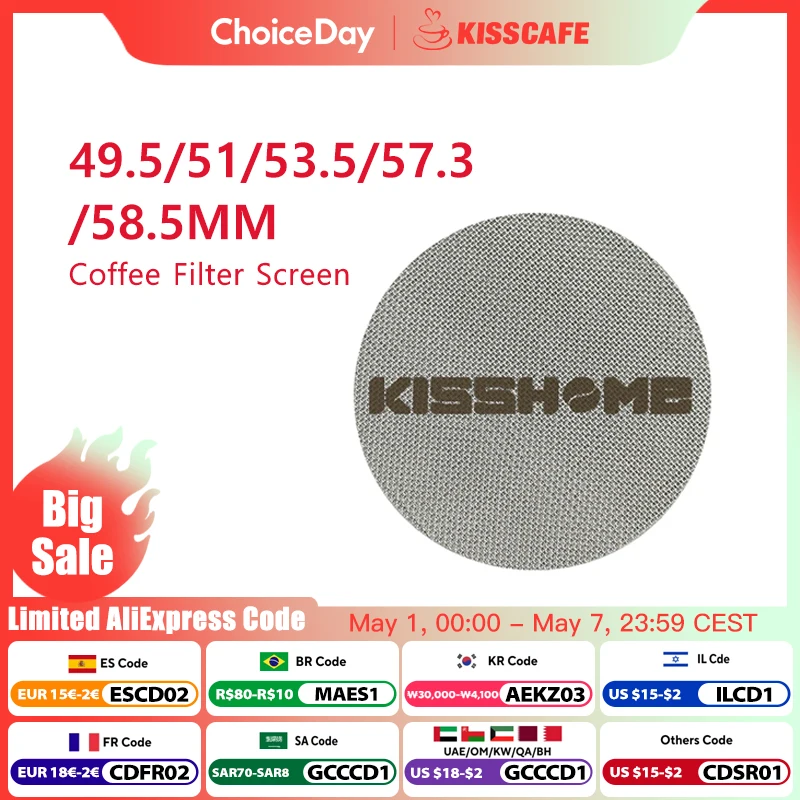 Espresso Puck Screen Filter Screen Mesh Plate Portafilter Reusable Coffee Making For Espresso Machine Accessories Barista Tools