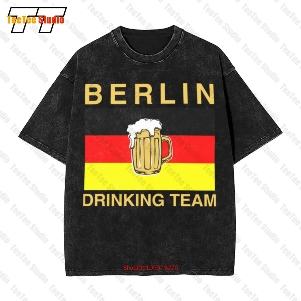 

Винтажная футболка большого размера Drinking Team Berlin Souvenir 8Z9B