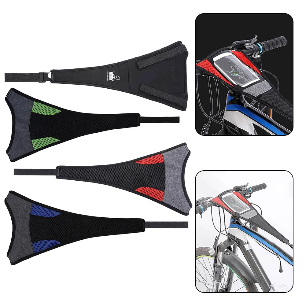 

Велотренажер с ремешком для поглощения пота с держателем для телефона для велосипедов защищает тренажер от пота и удерживает телефоны до 5-5 дюймов