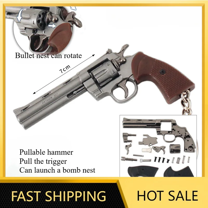 

7cm Left Wheel Hand Grab Metal Model Detachable Parts Collection 1:3 Replic Grab Coaplay Prop Car Keychain Accessories Toys Gun