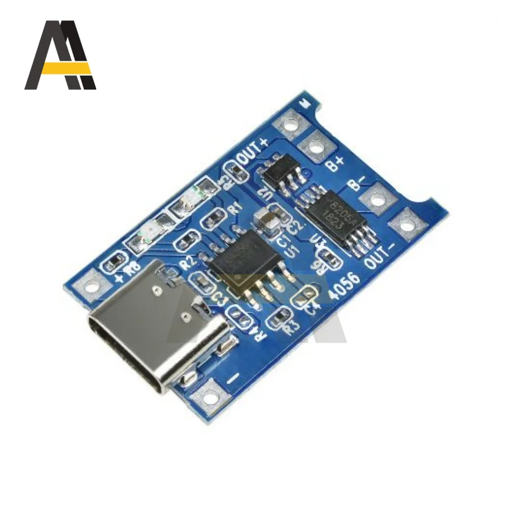 1Pcs/10Pcs TP4056 5V 1A Type-c USB 18650 Lithium Battery Charging Board Charger Module with Protection Dual Functions 1A Li-ion