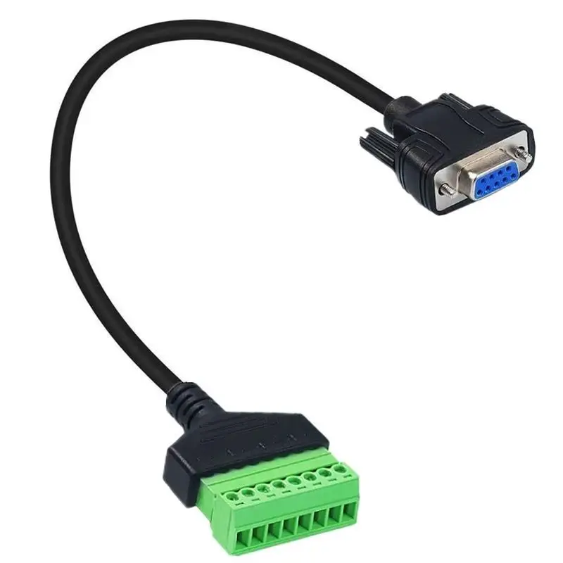 26 AWG Pure Copper 8-Core Single Strand DB9P 232 to 8Pin Solder Free Terminal Graphics Card Output Analog Signal Extension Cable
