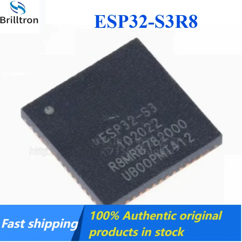 5-20PCS ESP32-S3R8 QFN-56 Wi-Fi  Bluetooth 5.0 32-bit dual-core MCU chip 3.3V Brand New Original Stock , Fast Shipping.