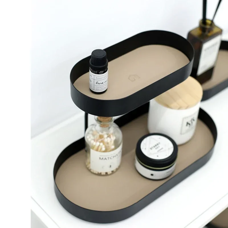 Light Luxury Perfume Organizer - Scandinavian Style Storage Tray, Household Key Plate Shelf, Elegant Home Arranger