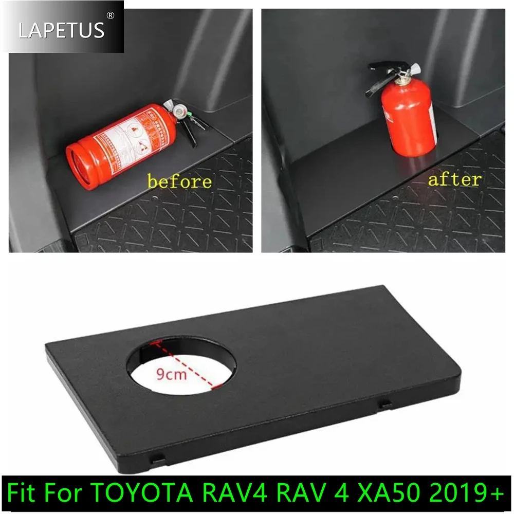 For TOYOTA RAV4 RAV 4 XA50 2019 - 2024 Rear Trunk Boot Fire Extinguisher Support Beverage Cup Holder Storage Panel Accessories