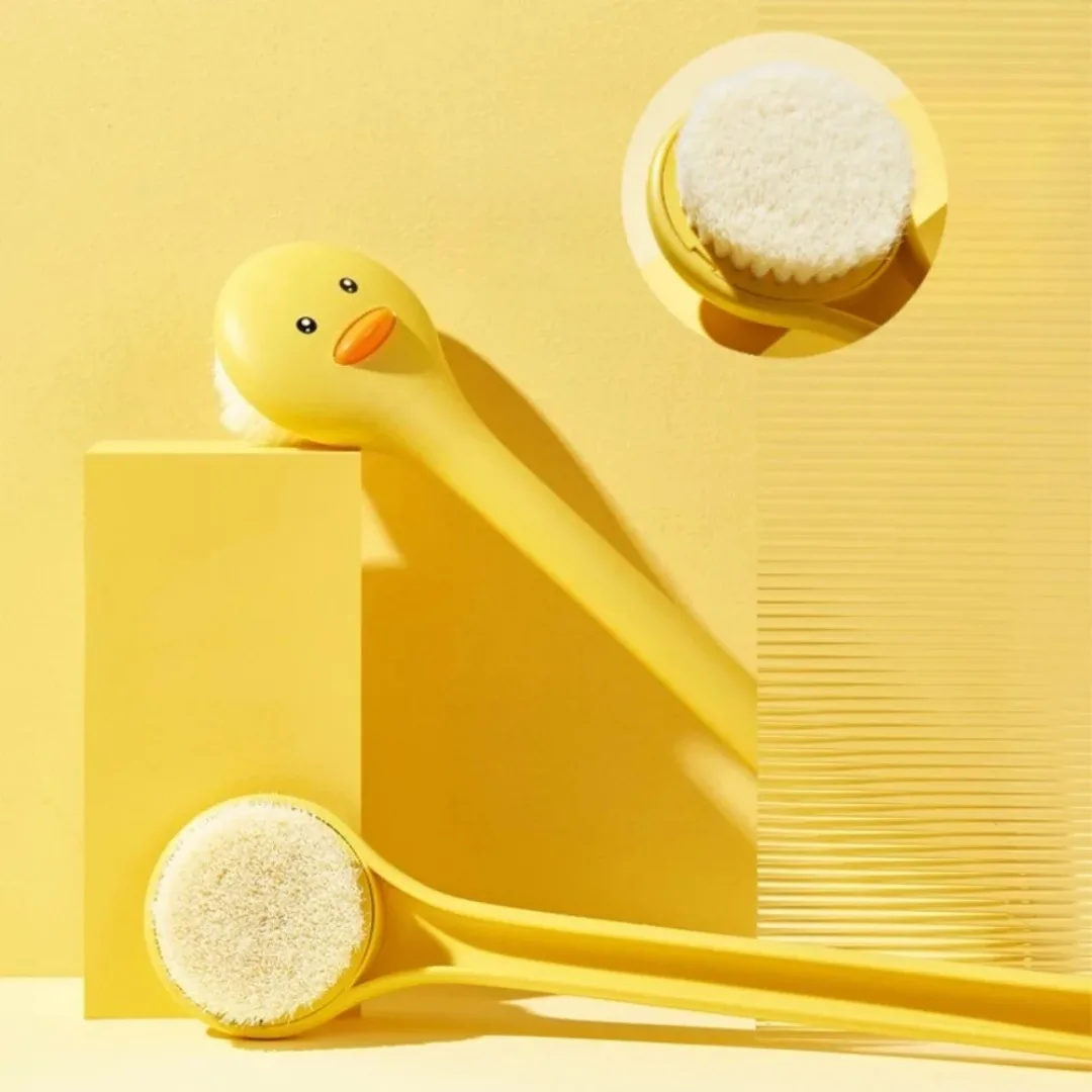 لينة حمام الظهر الغسيل الأصفر بطة فرشاة حمام دش النايلون فرشاة تنظيف مع مقبض التقشير سنفرة الجسم أدوات حمام الجلد