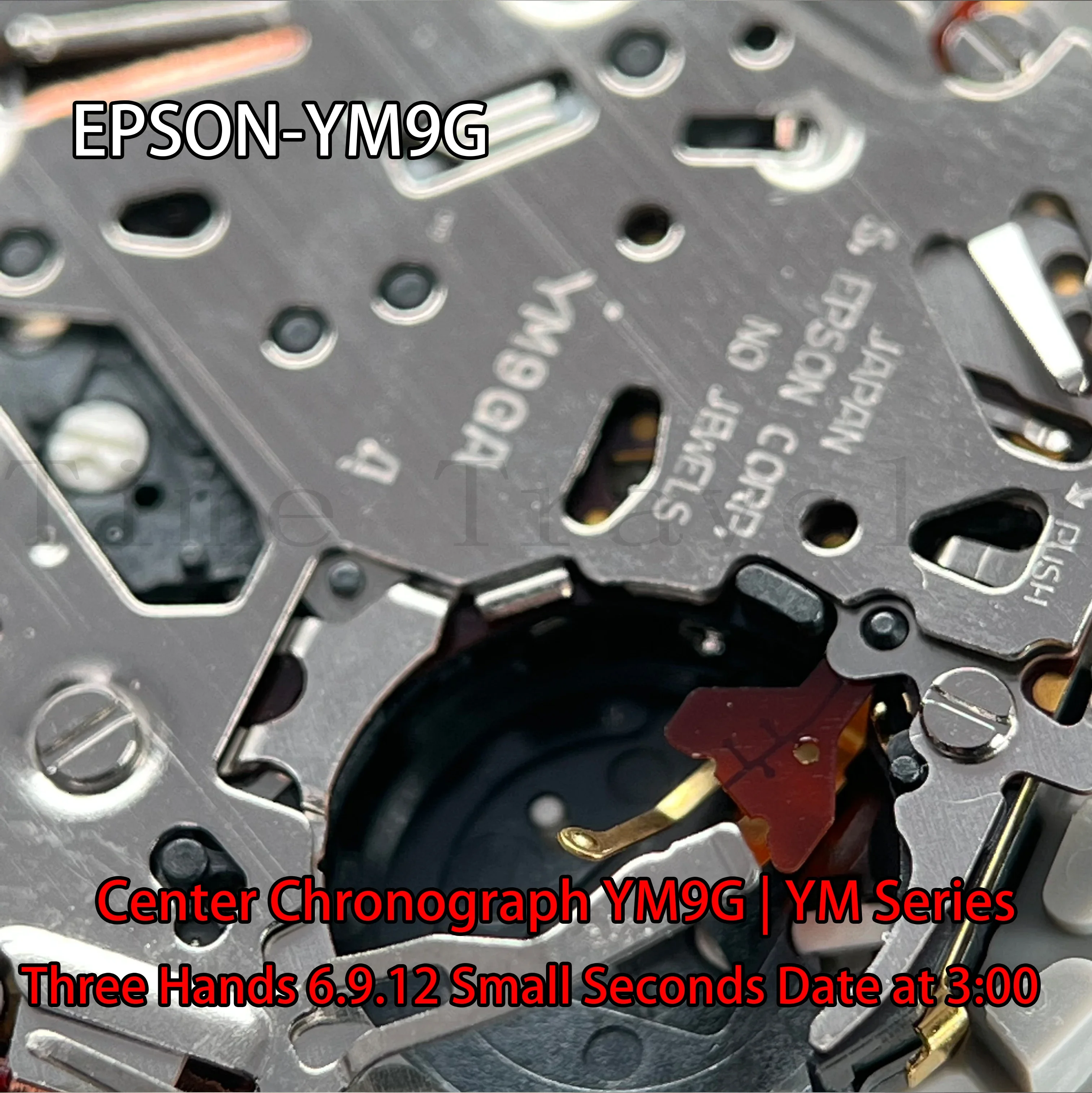 Movimento YM9G movimento Epson YM9GA serie YM movimento al quarzo YM9GA dimensioni: 12''6 lancette 6.9.12 piccoli secondi/data display alle 3:00