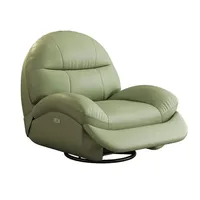 Single leather sofa rocking chair cream reclining living room multi-functional electric massage chair lazy sofa