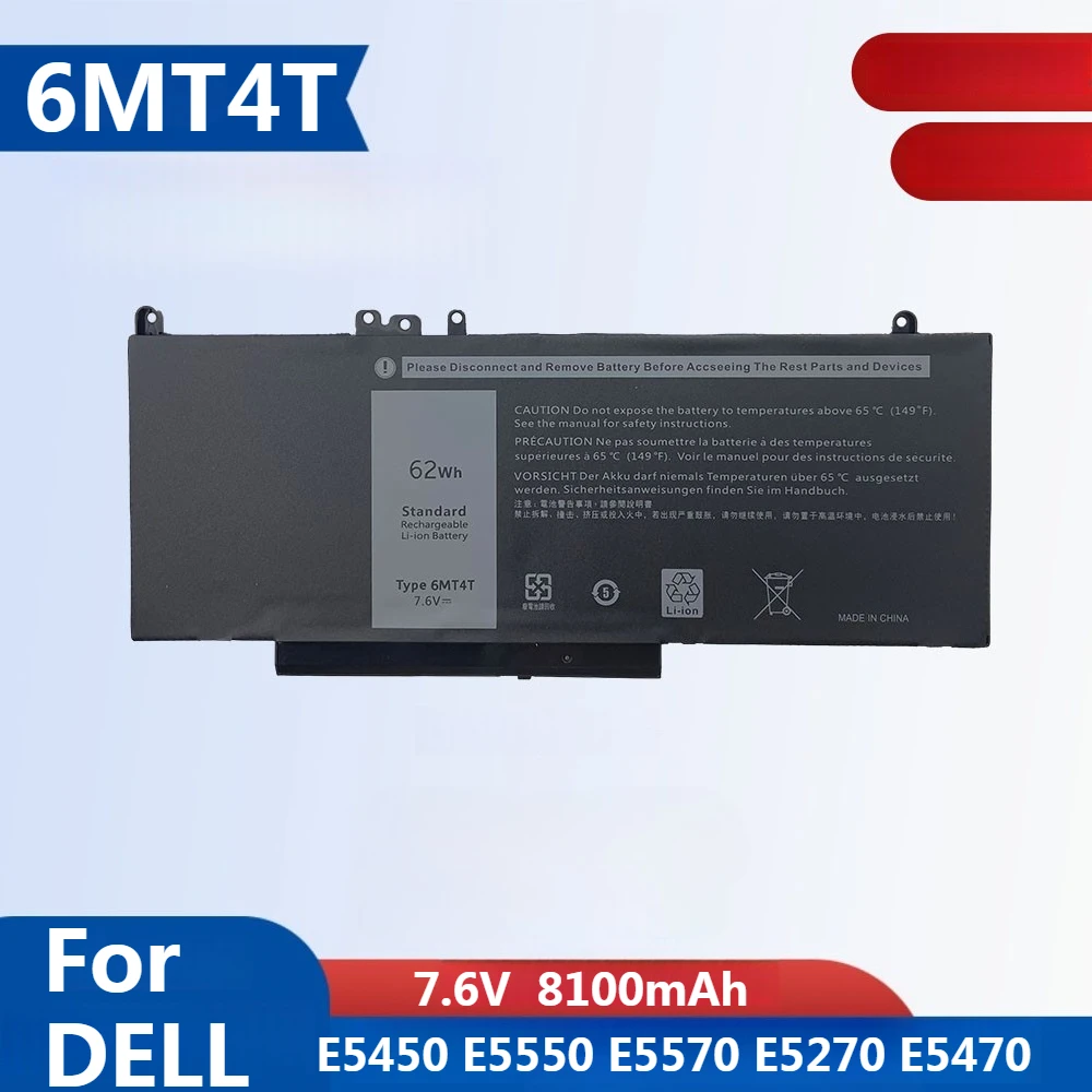 

7,4 В, 8100 мАч, 6MT4T, аккумулятор для ноутбука DELL Latitude E5470 E5570 14 5470 15 E5570 для Dell Precision 15 3510 M3510