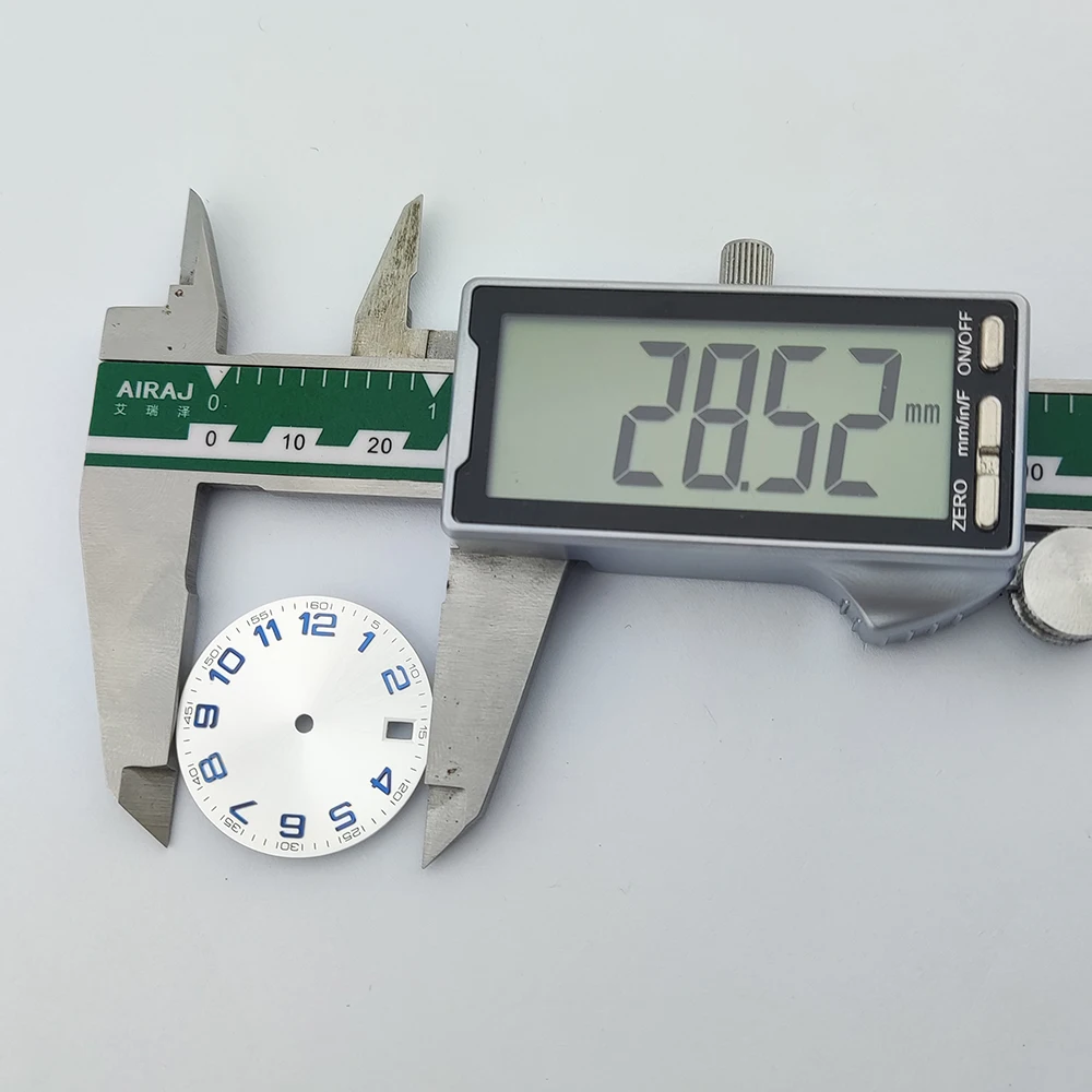 28.5mm New Styles Watch Dial nh35 Sterile Dial Green Luminous Watch Face Watch Parts  Fit NH34/NH35/NH36 Movement