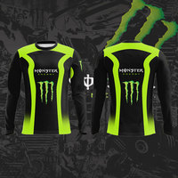 Monster Energy Green Black Cool Fashion Street Hip Hop Comfortable Breathable Fast Drying Sports Men's Long Sleeve T-shirt
