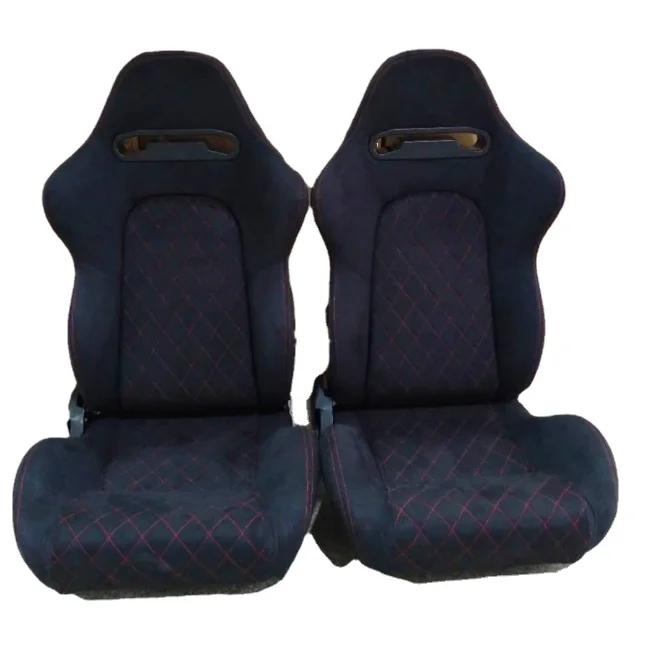 High Quality Hot Sell Sport Seat Modified Simulator Adjustable Black Suede Material Racing Car Seat Directly