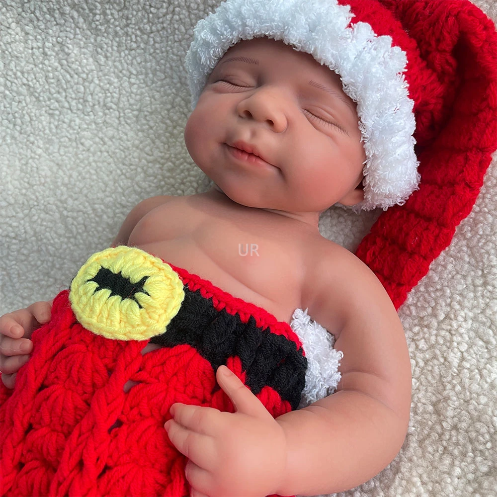 Painted Handmade Fake Newborn Baby Boy Girl Toys Collectibles for Kids Parents Artist 46cm Soft Full Body Silicone Reborn Doll