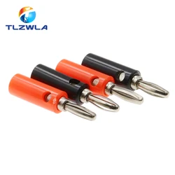 10PCS Black & Red Wire Audio Speaker Cable Banana Plug Connectors 4MM Adapter