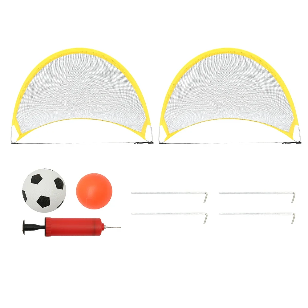 2Pcs Football Goals Portable Lightweight Goal Set for Training and Pickup Games Sports Foldable Pop-Up Dome Shaped Goals Goal