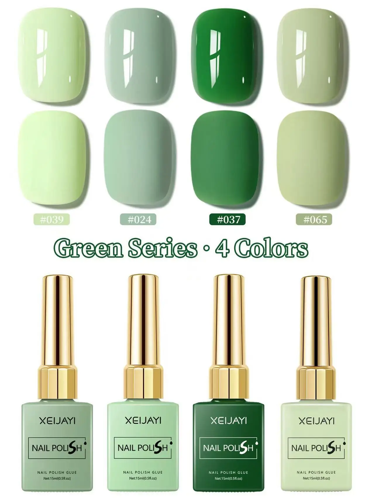 

XEIJAYI 4 цвета гель-лак для ногтей 15 мл GreenSemi Permanent Nail Art Manicure Soak Off светодиодные УФ-гель-лаки для ногтей для маникюра
