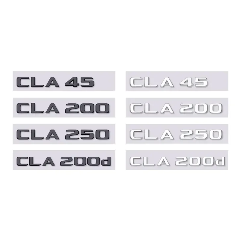 

CLA45 CLA200 CLA250 CLA200d letter logo car sticker for mercedes benz CLA class refit rear boot logo trunk displacement label