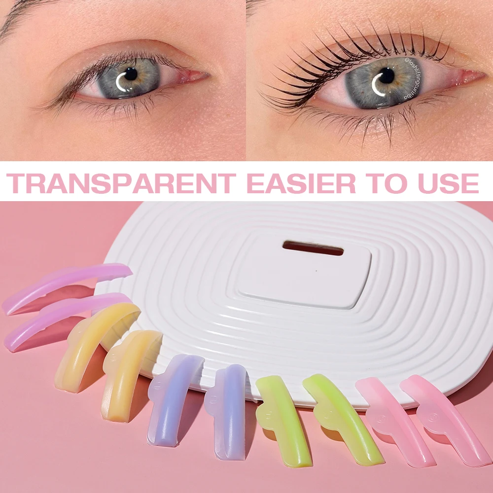 5 Sizes Lash Lift Shield, Natural Eyelash Perming Rods Lami Lamination Roller, Flat C Curl Lash Lift & Tint Shields