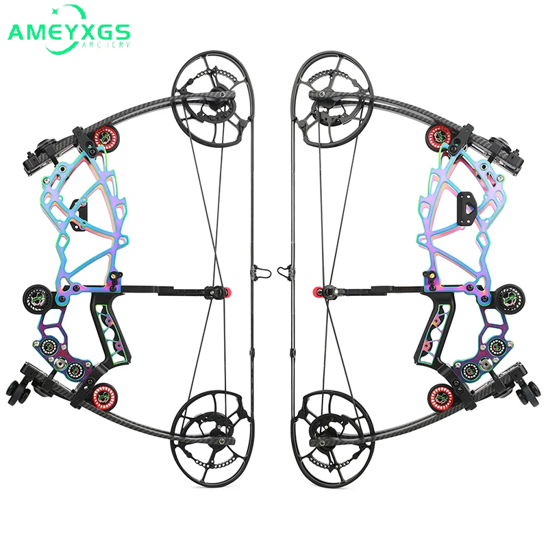 

Archery Compound Bow 40-75lbs Adjustable Let-off 80% Arrow Speed 340FP Titanium Alloy Bead Speed 380 FPS for Hunting Shooting