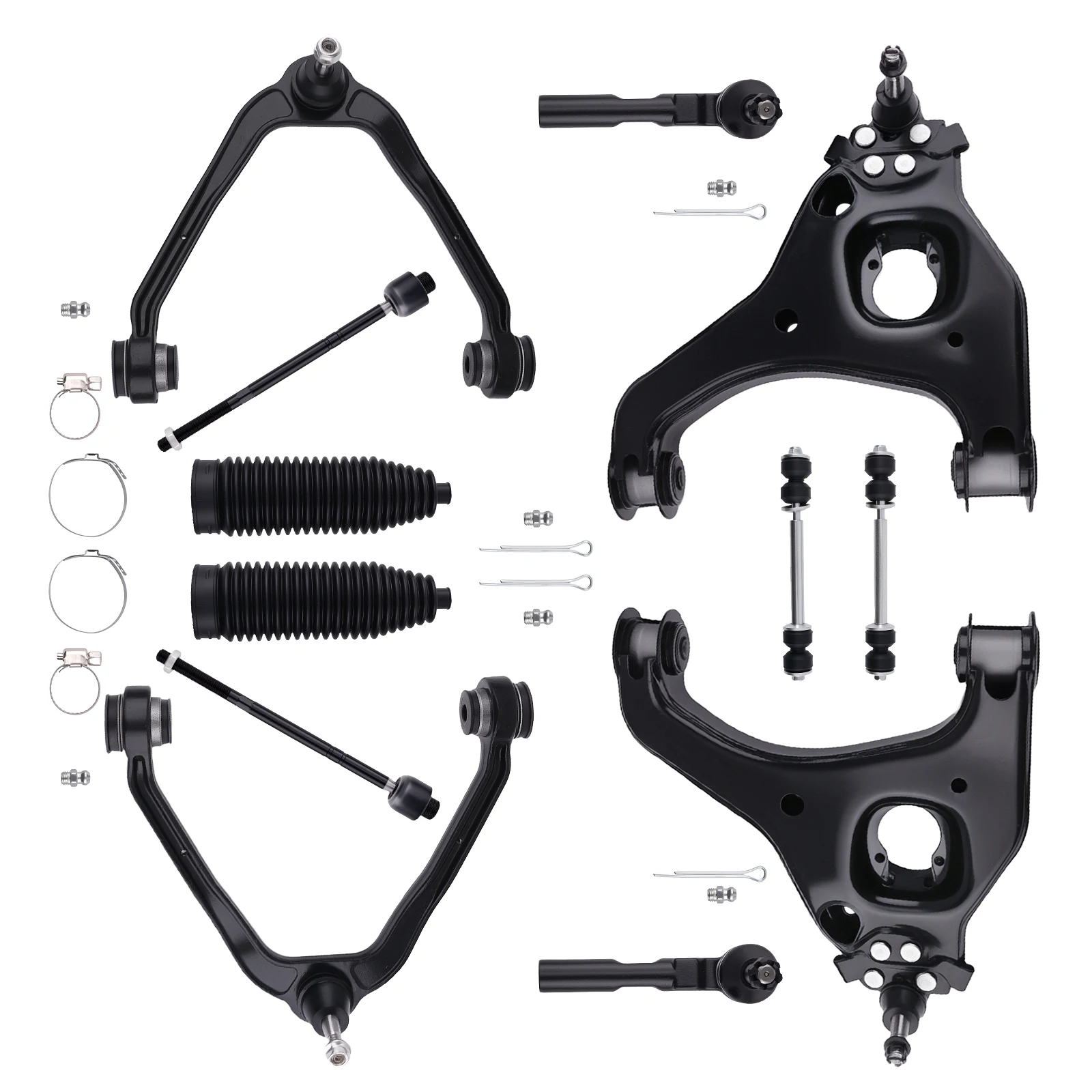 Front Upper Lower Control Arms Kit w/ Ball Joint For 1999-2006 GMC Sierra 1500