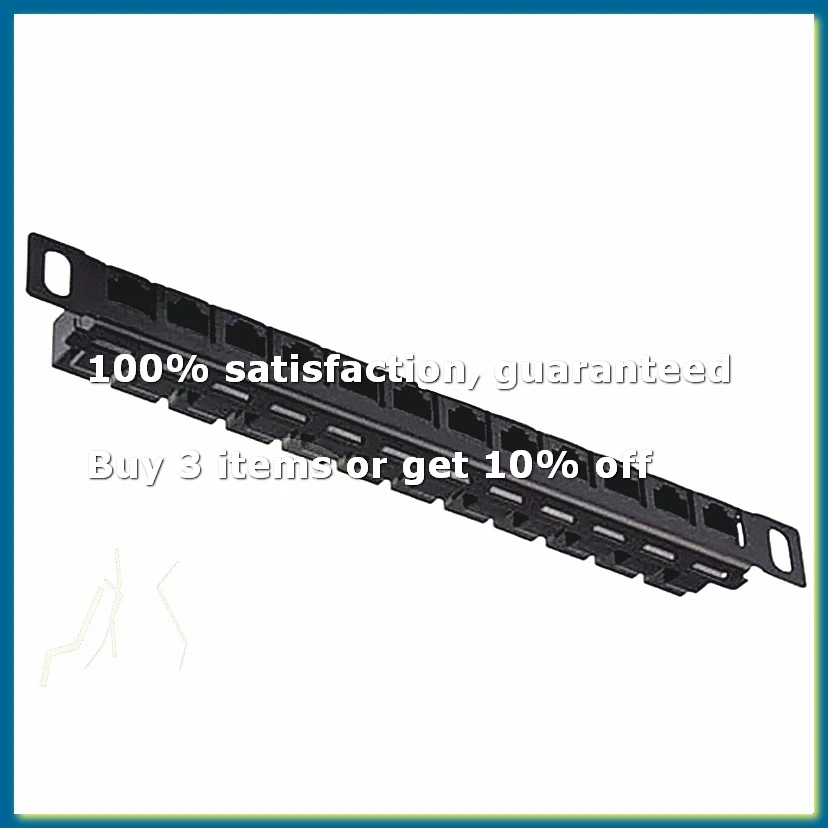 12 Port Patch Panel, Network Wire Organizer Rack Unshielded Cat5e/Cat6 Cable Network Patch Panel for Cord Management