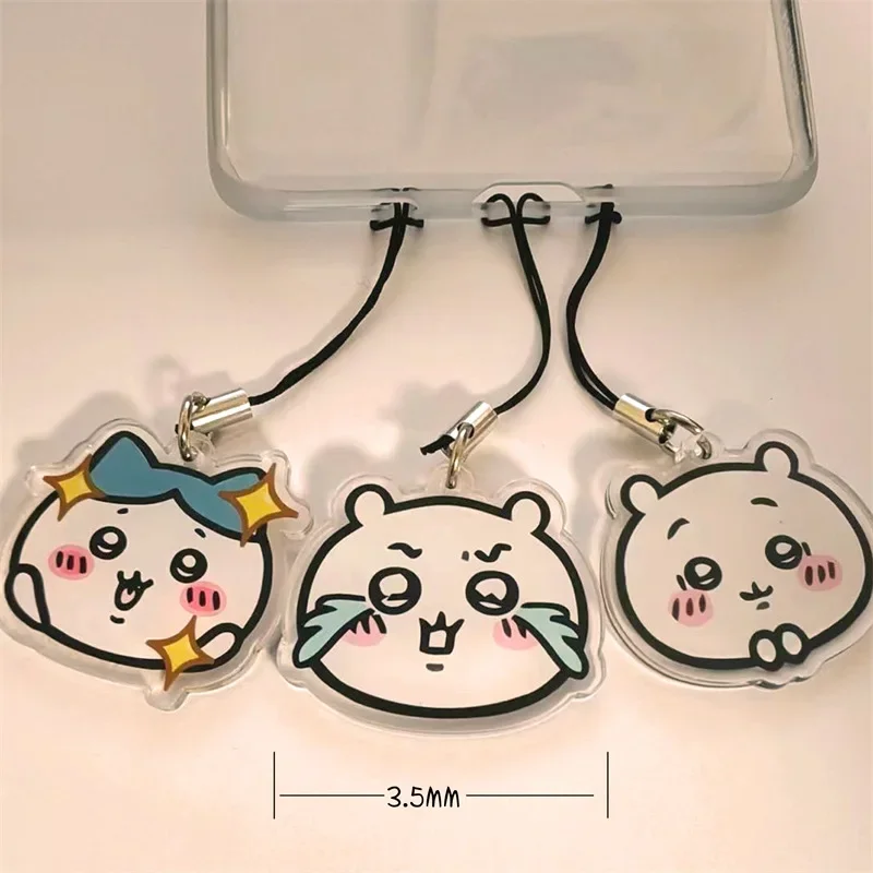 Kawaii Chiikawa Mobile Pendant Anime Cartoon Huqi-Hachiware Usage Cute Keychain Backpack Pendant Decoration Girl Birthday Gift