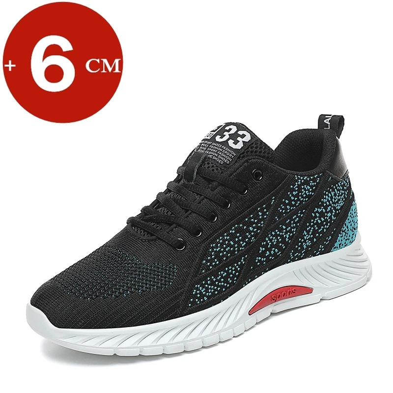 

Summer Sneakers Men Elevator Shoes High Increase Shoes for Man Casual Height Insole 6CM Sports Casual