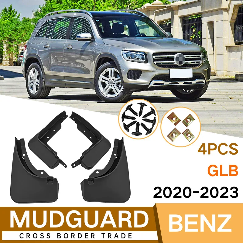 Mudguards Fender for Mercedes-Benz GLB 2020-2023, Front and Rear Wheels, Mudflaps, Splash Guard, Mud Flap, Car Accessories