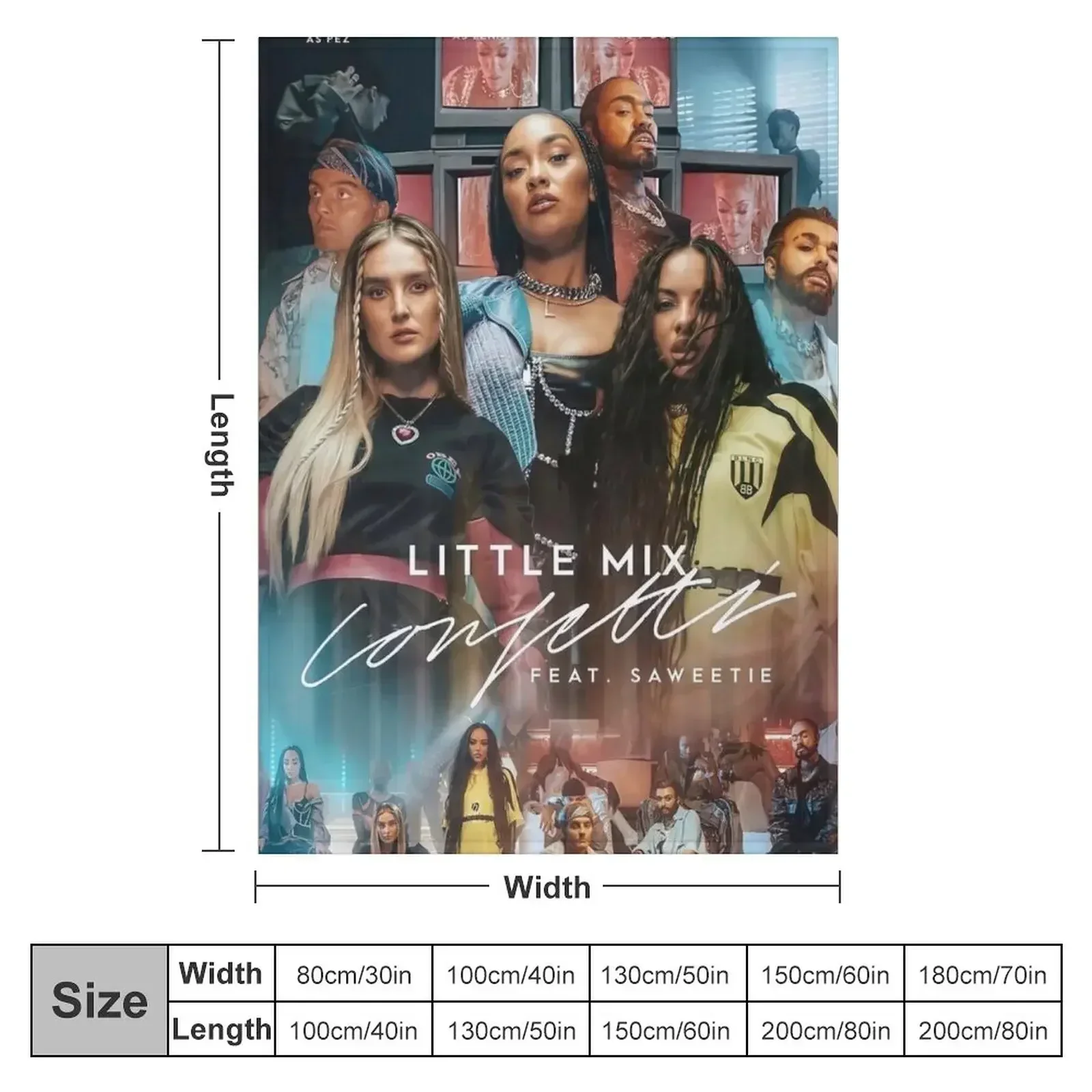 Little mix confetti music video Throw Blanket couch cozy soft plush fuzzy picnic outdoor blanket