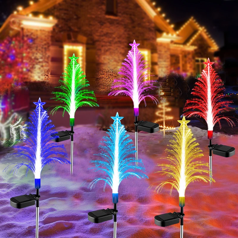 Solar Christmas Pathway Lights LED Outdoor Waterproof Xmas Decor Yard Garden Patio Lawn Stake Lights