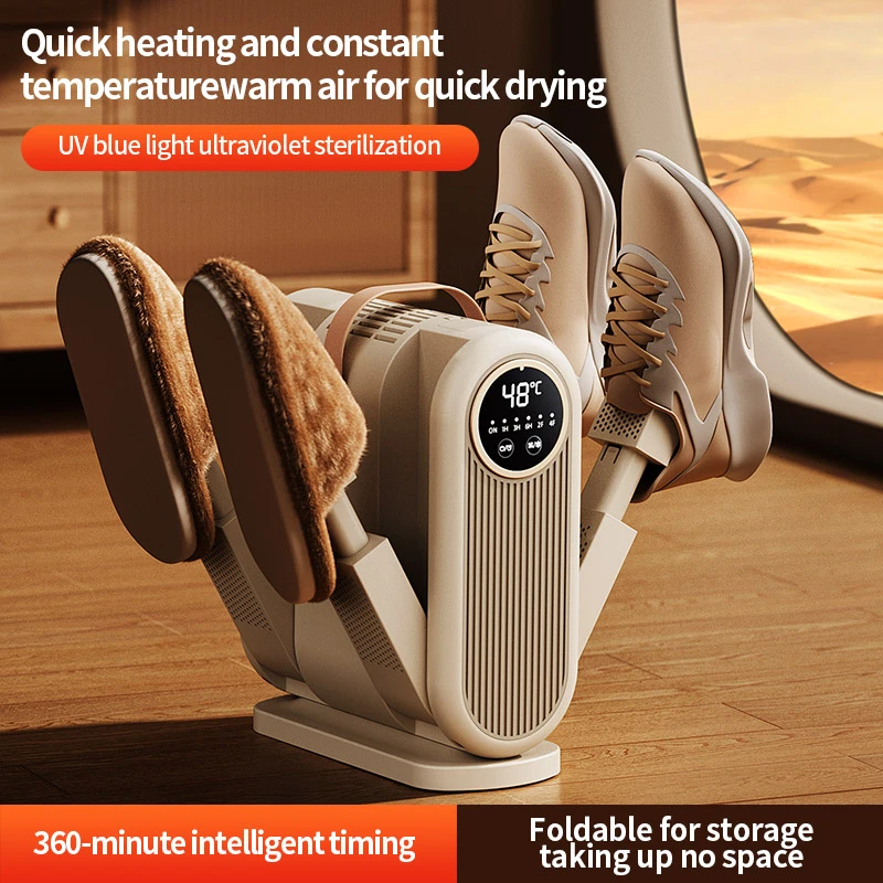 Séchoir à chaussures pliable pour la maison, séchoir à chaussures télescopique intelligent à séchage rapide avec minuterie pour dortoir étudiant