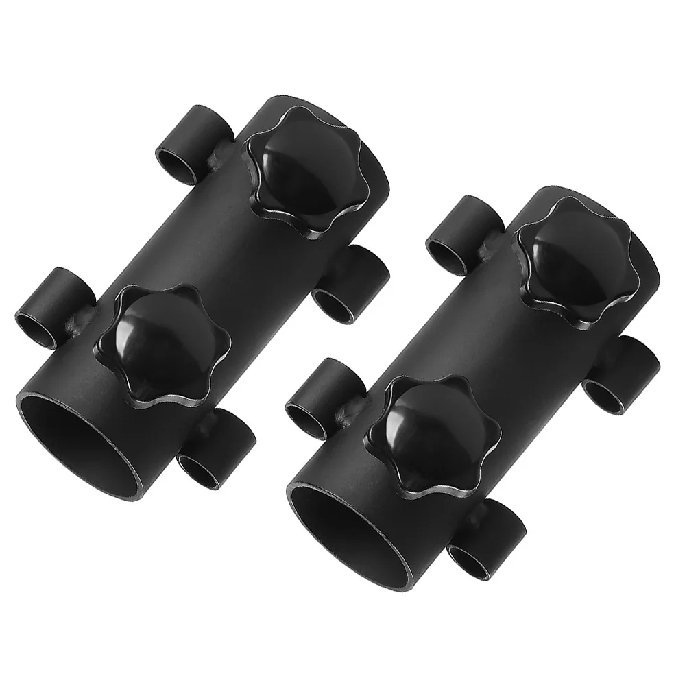 

2Pcs Black Steel Windproof Fixing Durable Canopy Tent Pole Holder Portable Camping Supplies Awning Rod Tube Outdoor
