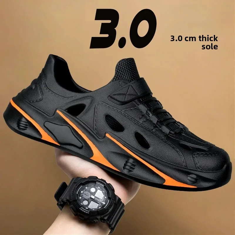 Men's Short Tube Work Boots Anti-slip Waterproof Seafood Gathering Labor Protection Rain Shoes Lightweight EVA Comfortable Su...
