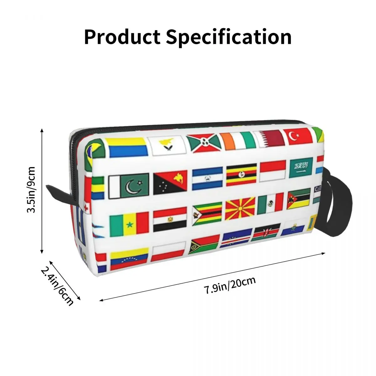 Flags Of The World Pencil Cases Large Capacity Pen Bags Pen Box Pencil Pouch For Boys Girls Students Stationery Makeup Bag